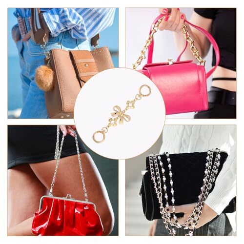 Bag Extender Chains, Purse Strap Extenders Bow Pattern Purse Extender Chain