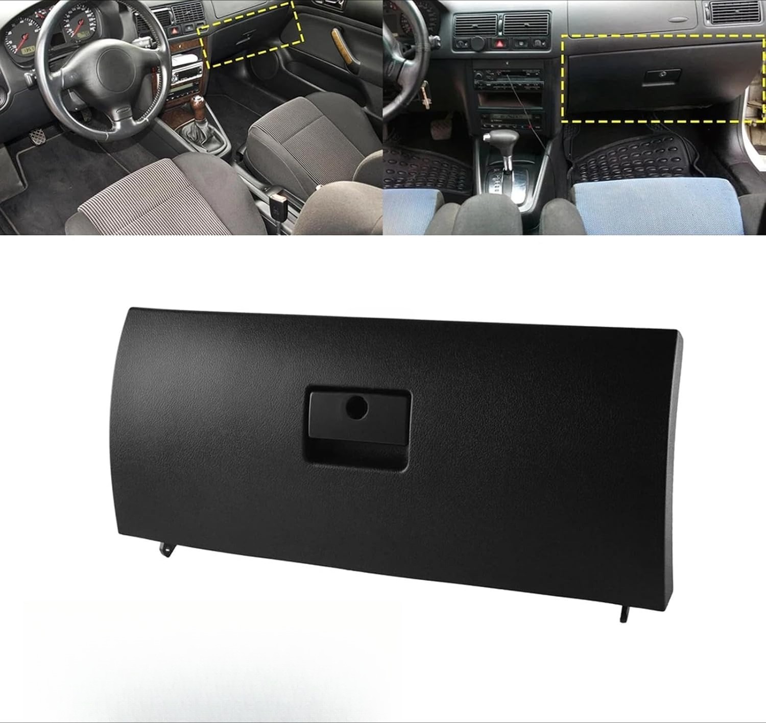 Glove Box Lid Cover Black Storage For VW Golf Jetta A4 MK4 Bora Wagon US