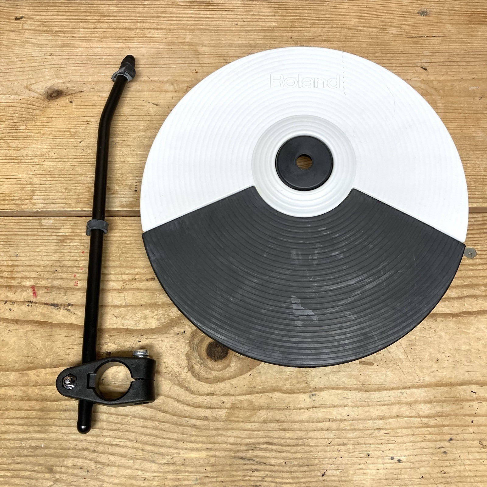 Roland V-Drums CY-5, 10" Dual Trigger Cymbal Pad with cymbal arm - WORKS