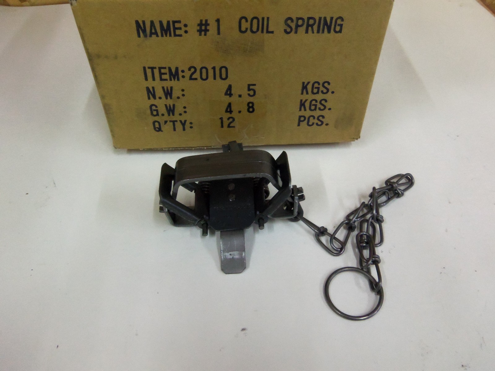 12 Bridger #1 Coil Spring Traps 4" Foothold Raccoon Muskrat Mink Marten Trapping