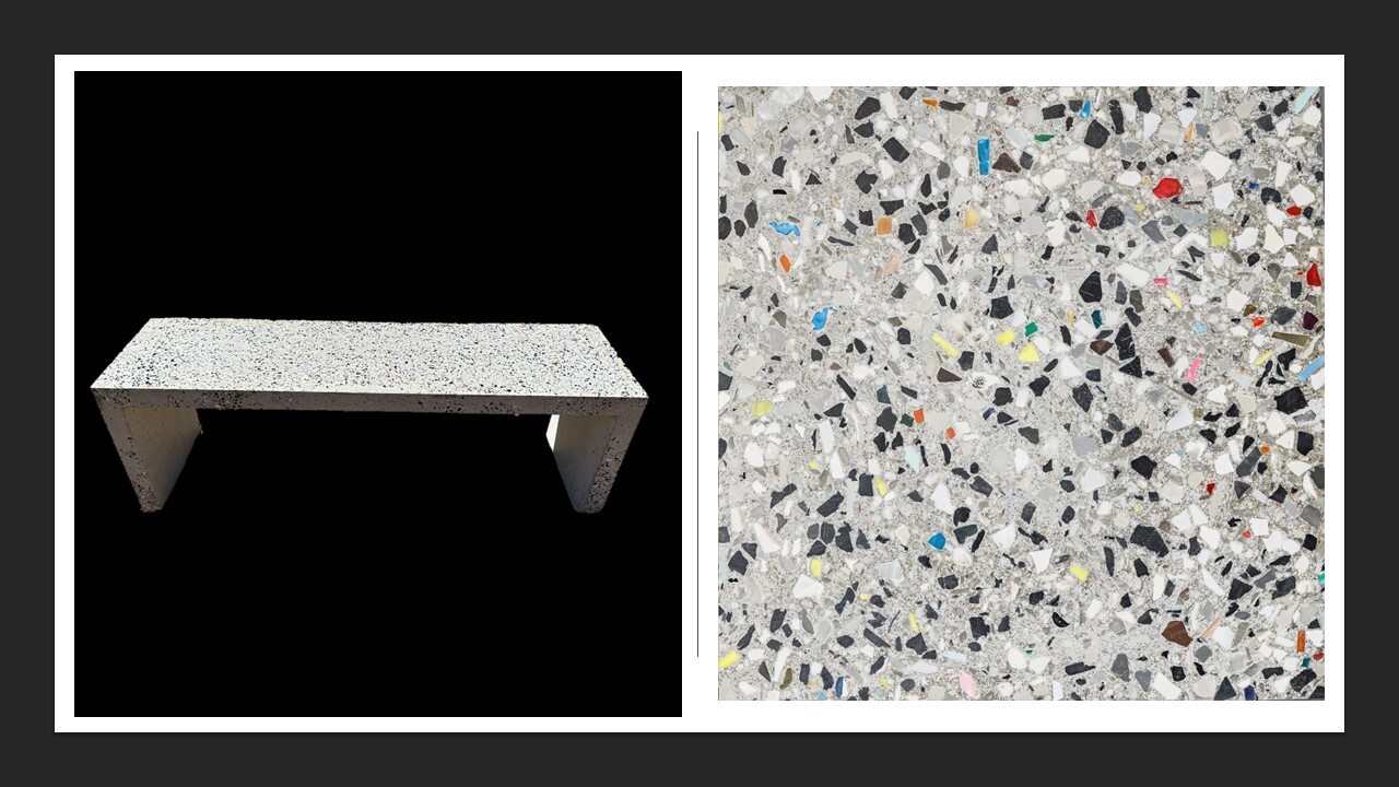 Terratico Eco-Concrete Park Bench (1 total)