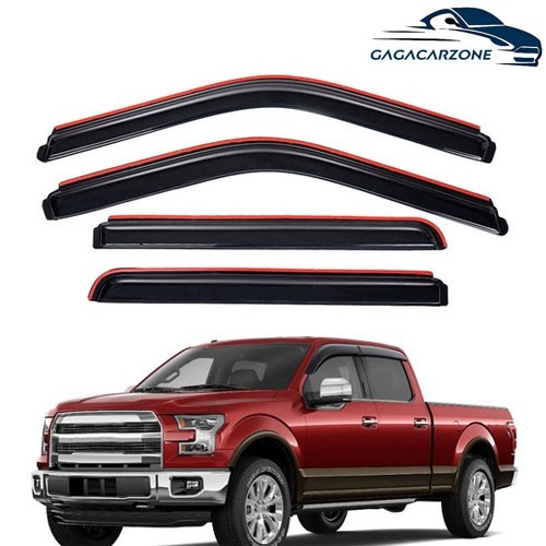For Ford F150 F-150 Super Crew Cab 15-22 In Channel Window Visors Sun Rain Guard