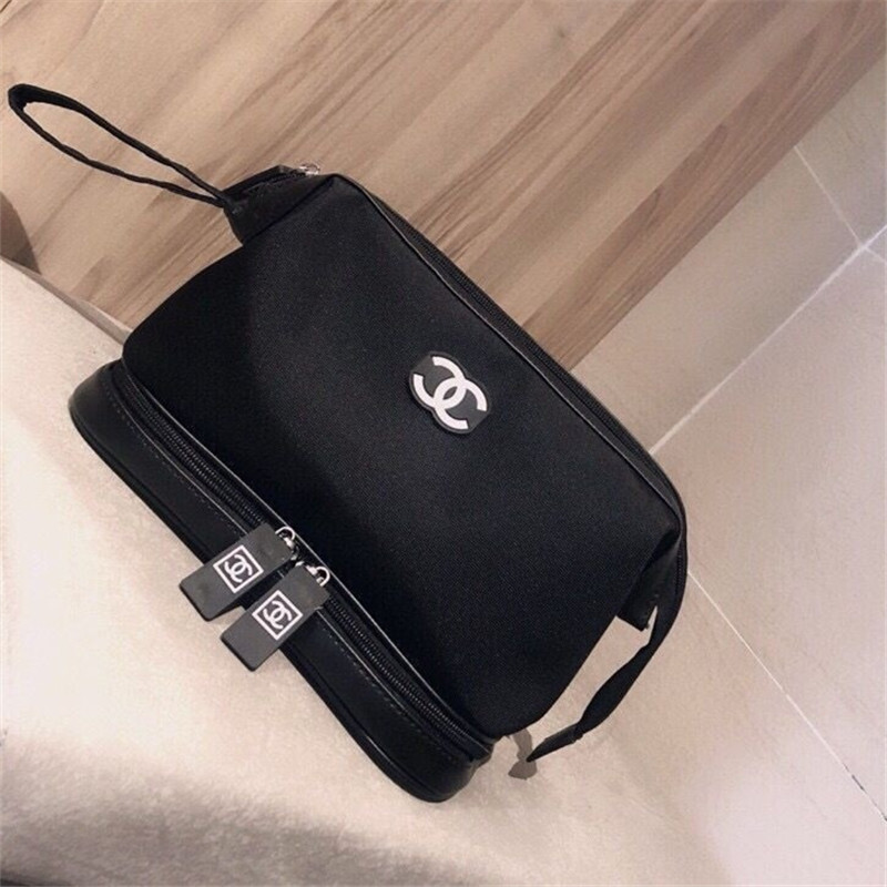 Beaute Cosmetic Makeup Bag Pouch Clutch Sparkling BLACK