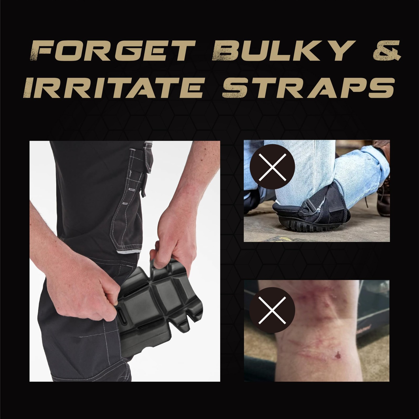 Hmyl Easy Knee Pad Inserts for Work Pants, Uniforms, and Tactical Pants, Brea...