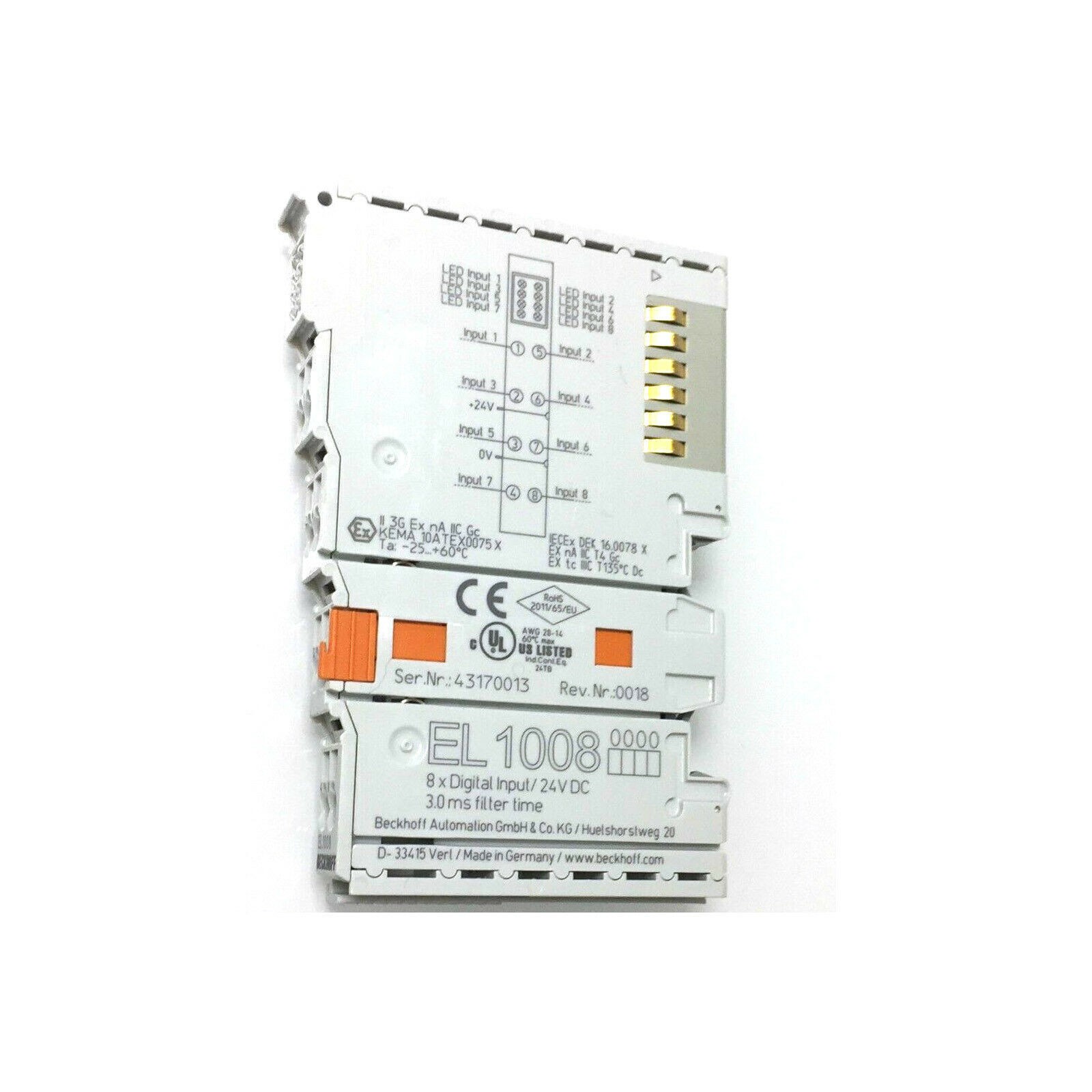 EL1008-0000 Beckhoff PLC Module Fast Ship US EL10080000