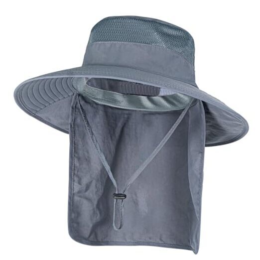 Sun Hats for Men Women Fishing Hat UPF 50+ Breathable Wide Brim 1 Dark Grey