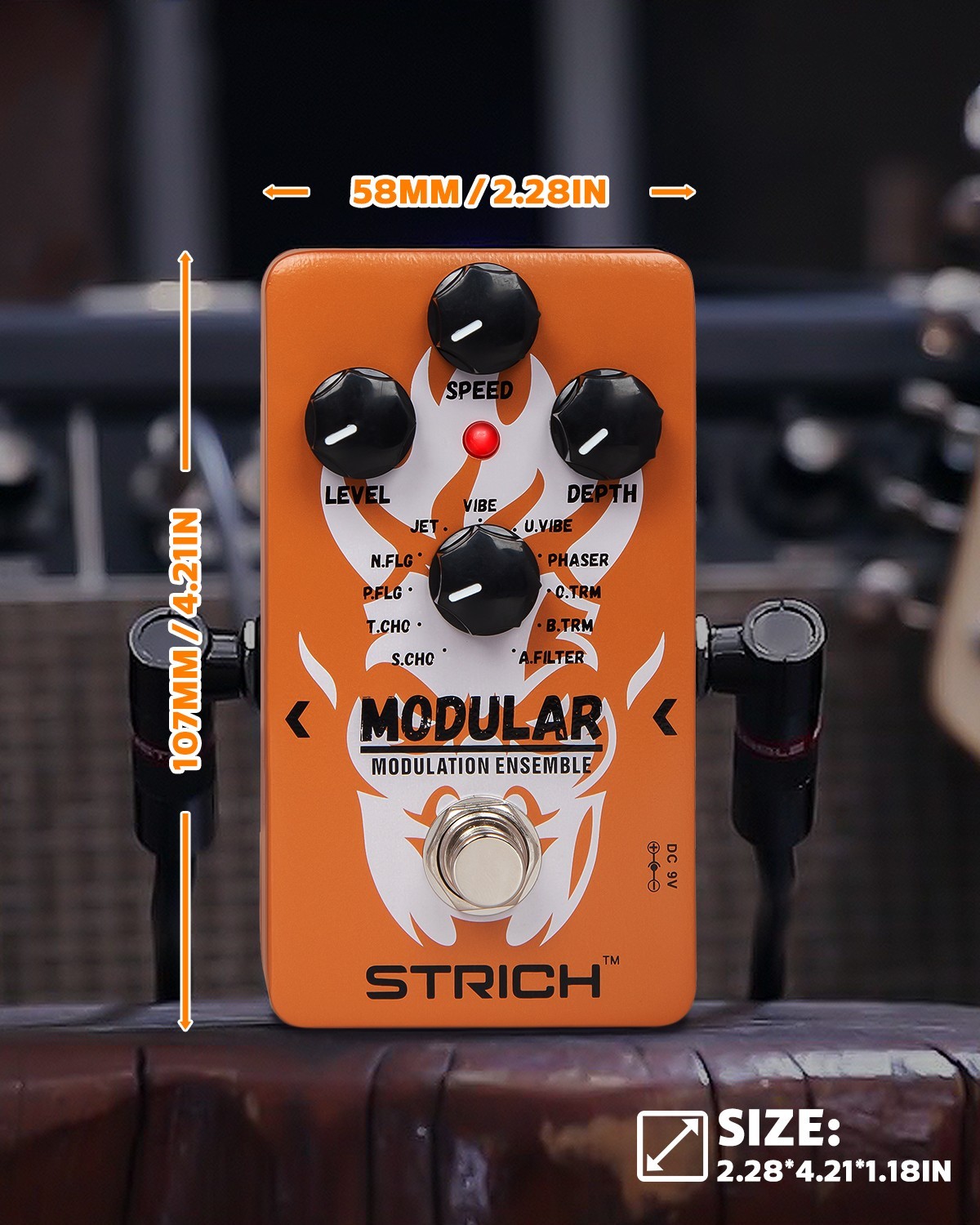 STRICH Multi Modulation Guitar Effect Pedal 11 Mode True Bypass Chorus / Flanger