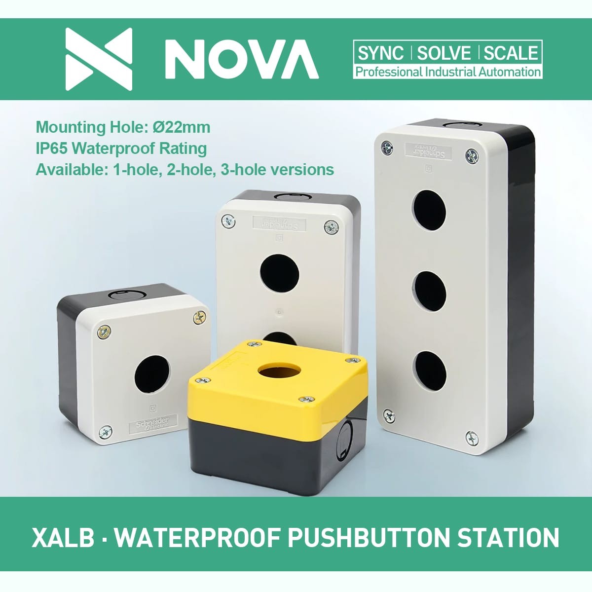 1pc New Schneider Plastic Push Button Enclosure XALB015C XALK01 XALD04 XALB025C