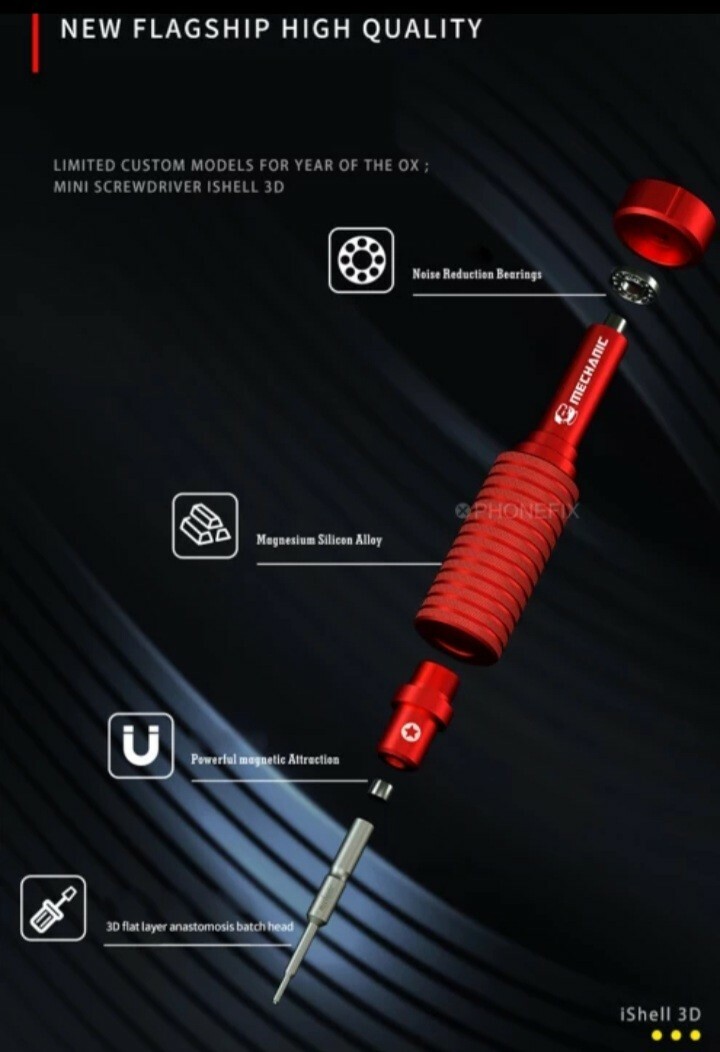 iShell 3D Mortar Mini, Precision Screwdriver, 2.5 Phillips