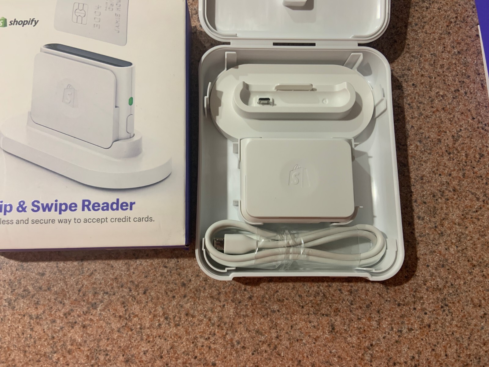 New (Open box) Credit Card Reader - Shopify Chip and Swipe Reader White