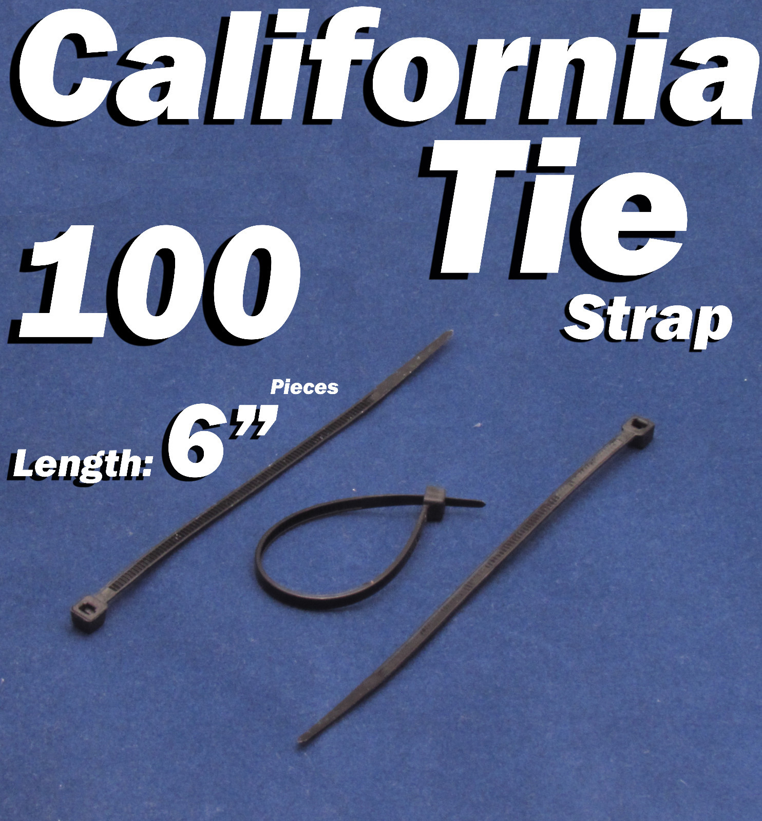 100 X pcs Black 6" Tie Cord Strap 150mm Network Nylon Plastic Cable Wire Zip