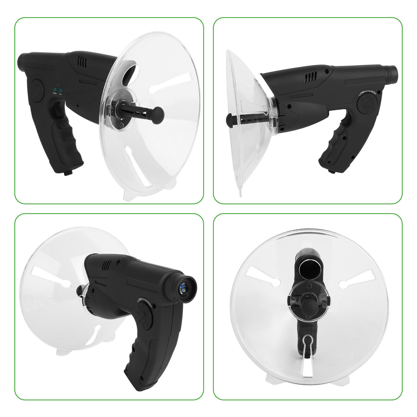 Parabolic Microphone Monocular Bionic Ear Birds Listening Device UP To 300FT US