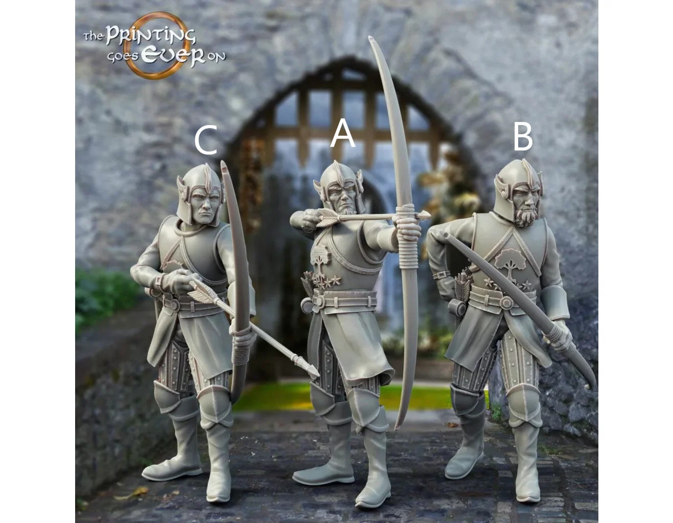 Gonthan Archers (Set of 3) - 28-32mm Soldiers of - Resin Tabletop Miniatures