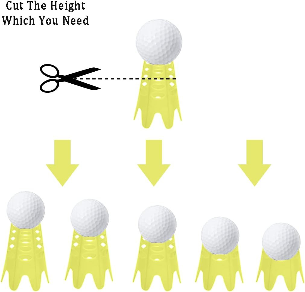 Plastic Golf Simulator Tees for Indoor Outdoor Practice Driving Range Mats
