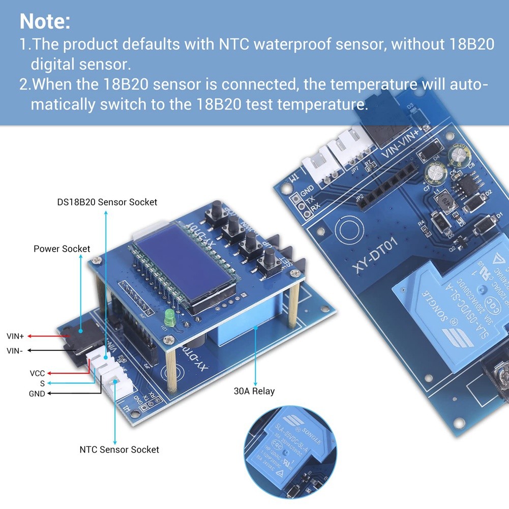 XY-DT01 Digital Temperature Controller -40-110°C Digital Micro-Digital1863
