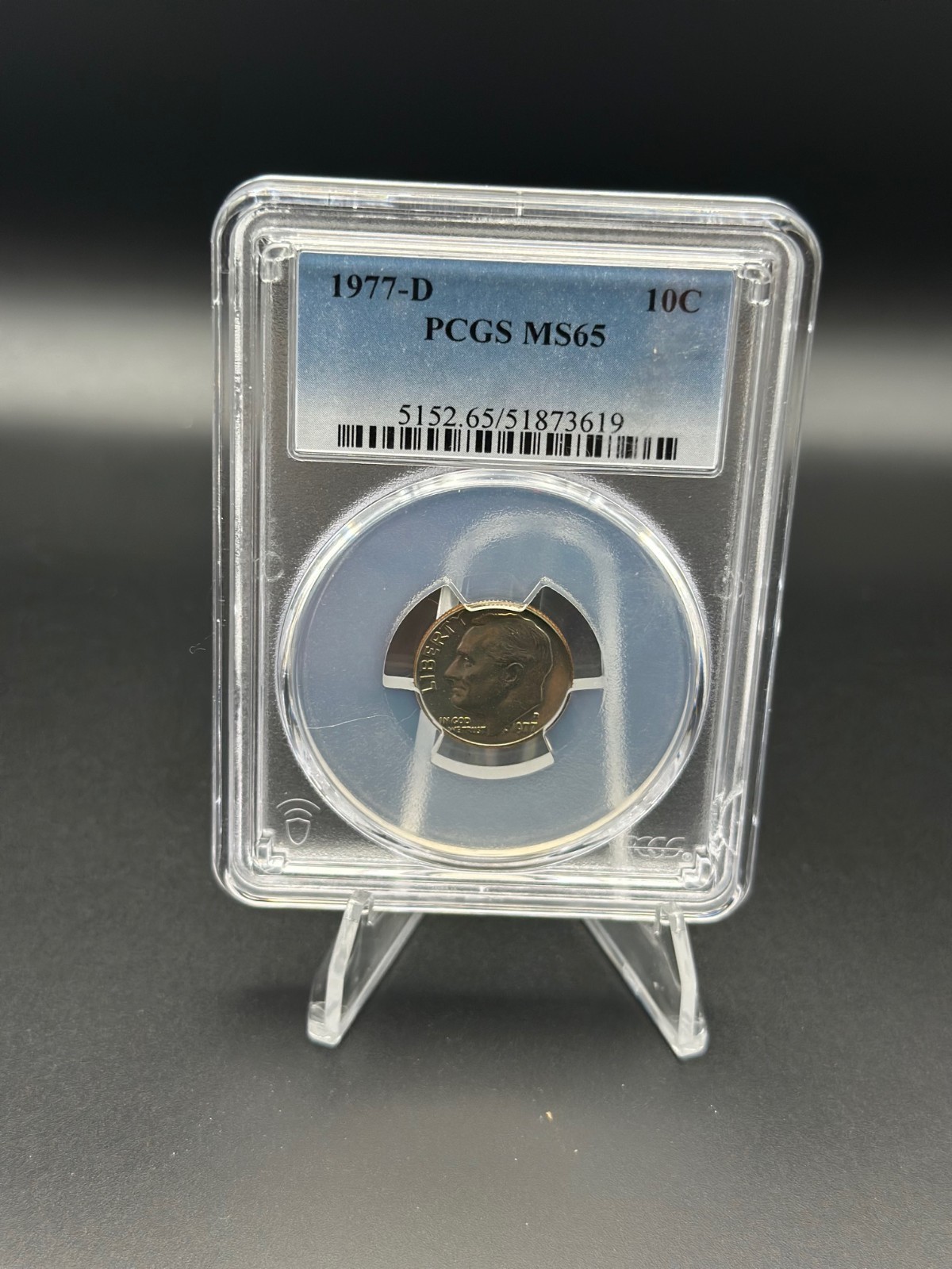 1977 D 10C Roosevelt Dime PCGS MS65 Collectible Rare Coin