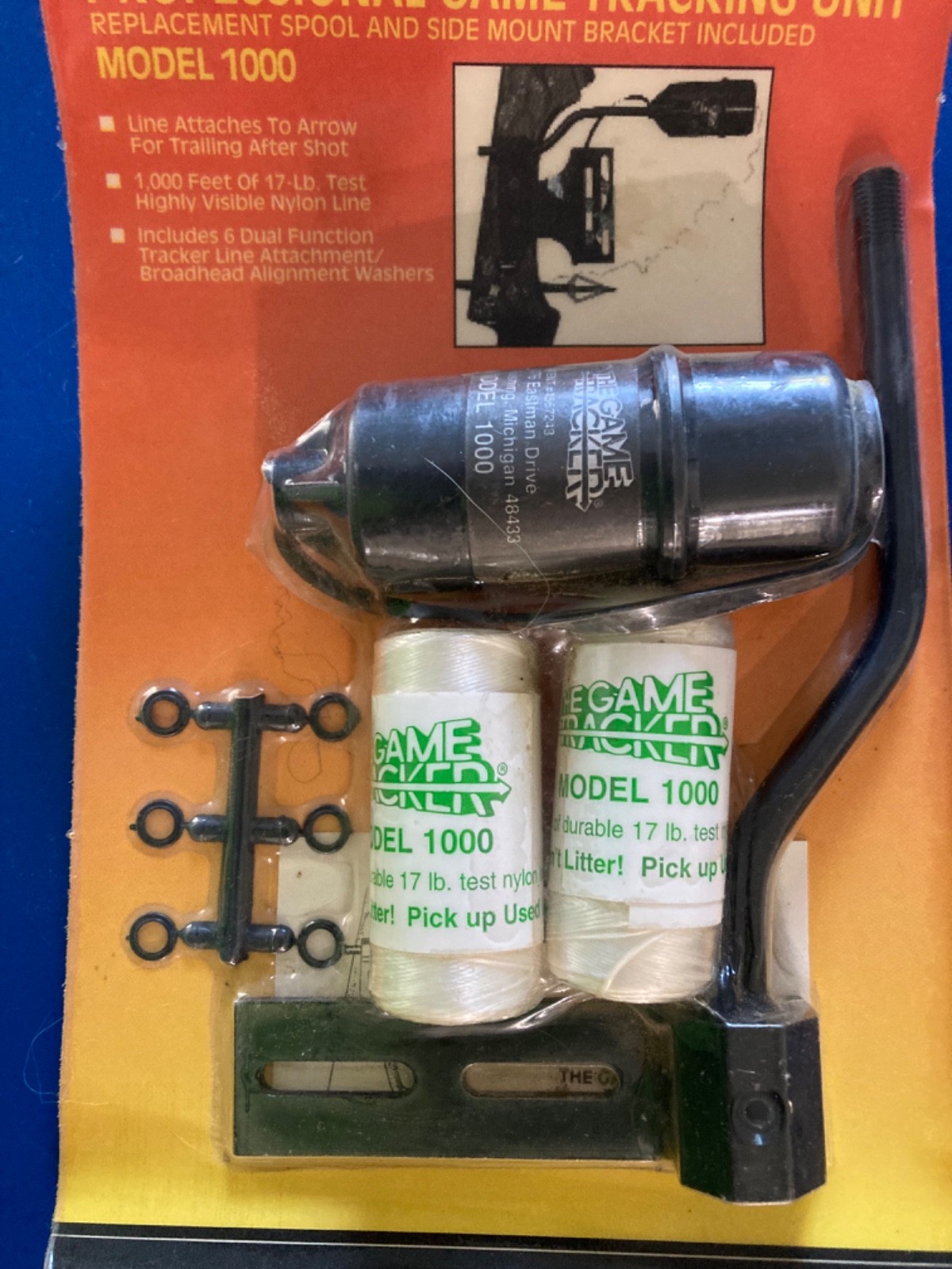 NOS Game Tracker 1000 Game Tracking Unit ARCHERY Mount Bracket Extra String USA