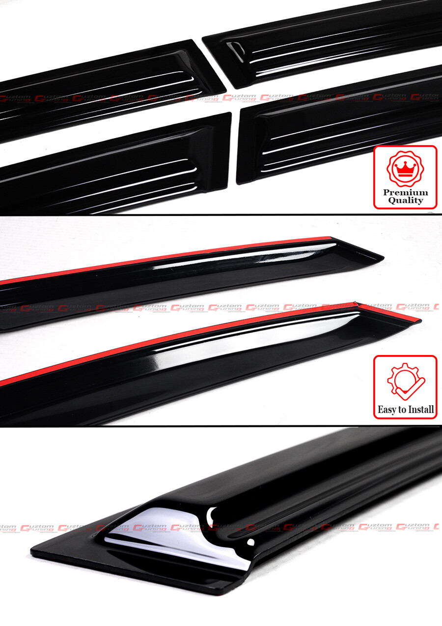 FOR 2016-23 NISSAN MAXIMA M STYLE 3D WAVY JDM WINDOW VISOR RAIN GUARD DEFLECTOR