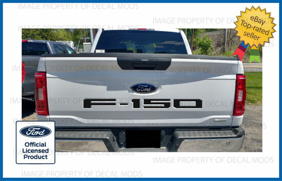 21 - 26 Ford F150 Rear Back Tailgate Inserts Decals Letters Stickers MATTE BLACK