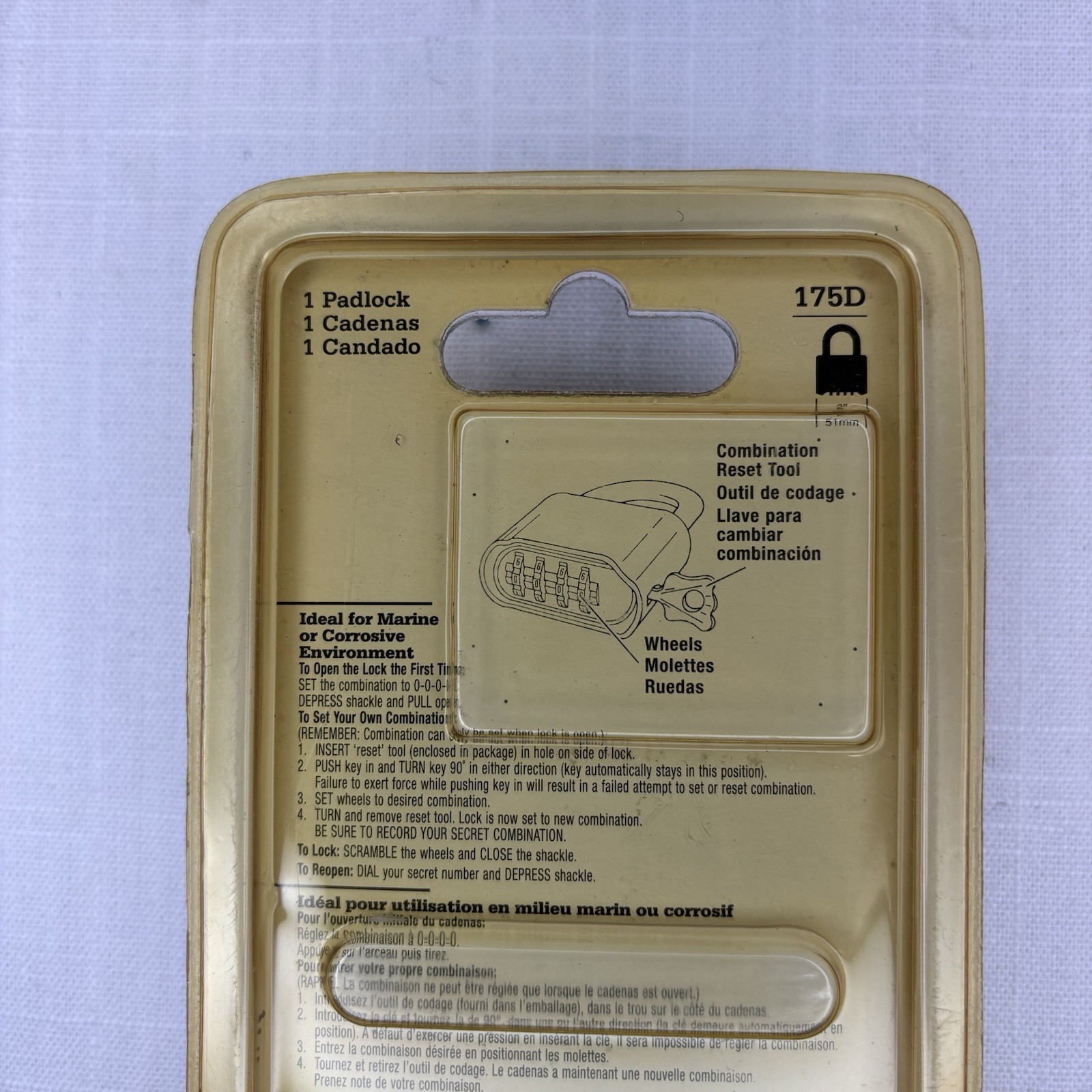 Master Lock 175D Set-your-own Combo Lock 1in Shackle Master 175D