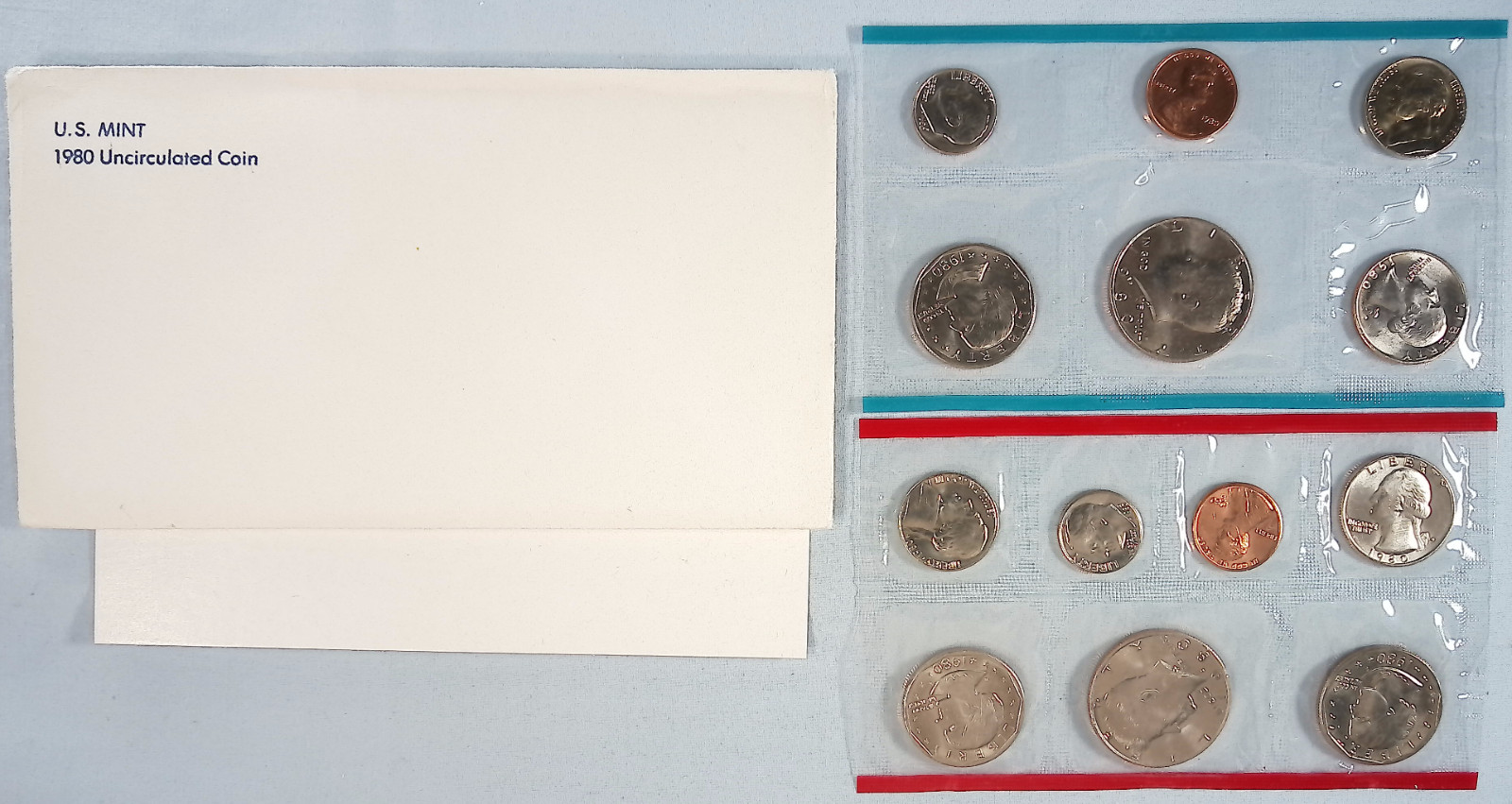 1980 P D United States Mint Uncirculated Set 12-Coins