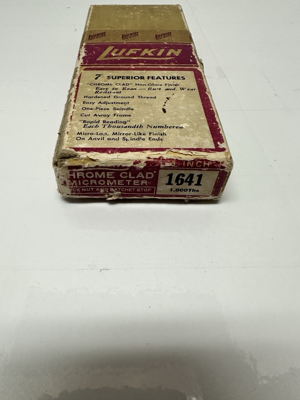 Vintage Lufkin Chrome Clad Micrometer Model 1641