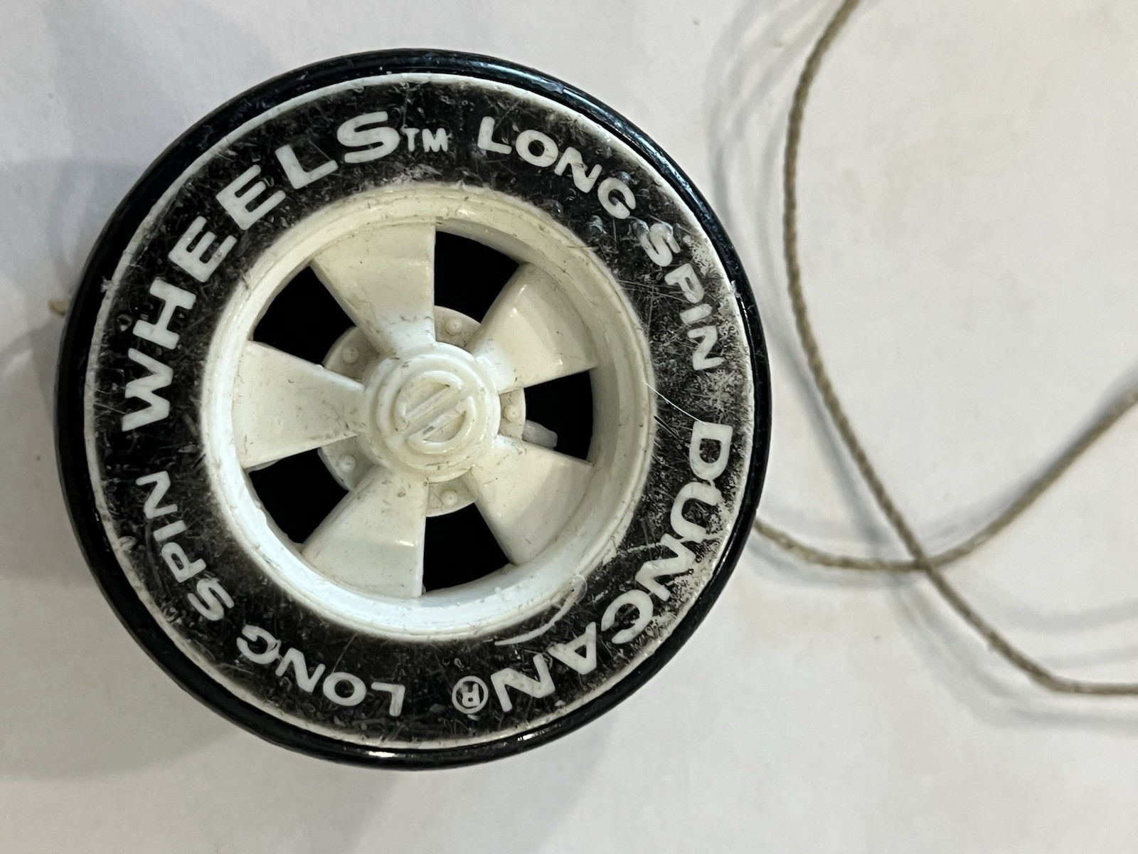 DUNCAN WHEELS LONG SPIN 8 SPOKE PLASTIC YO-YO TOY VINTAGE Preowned