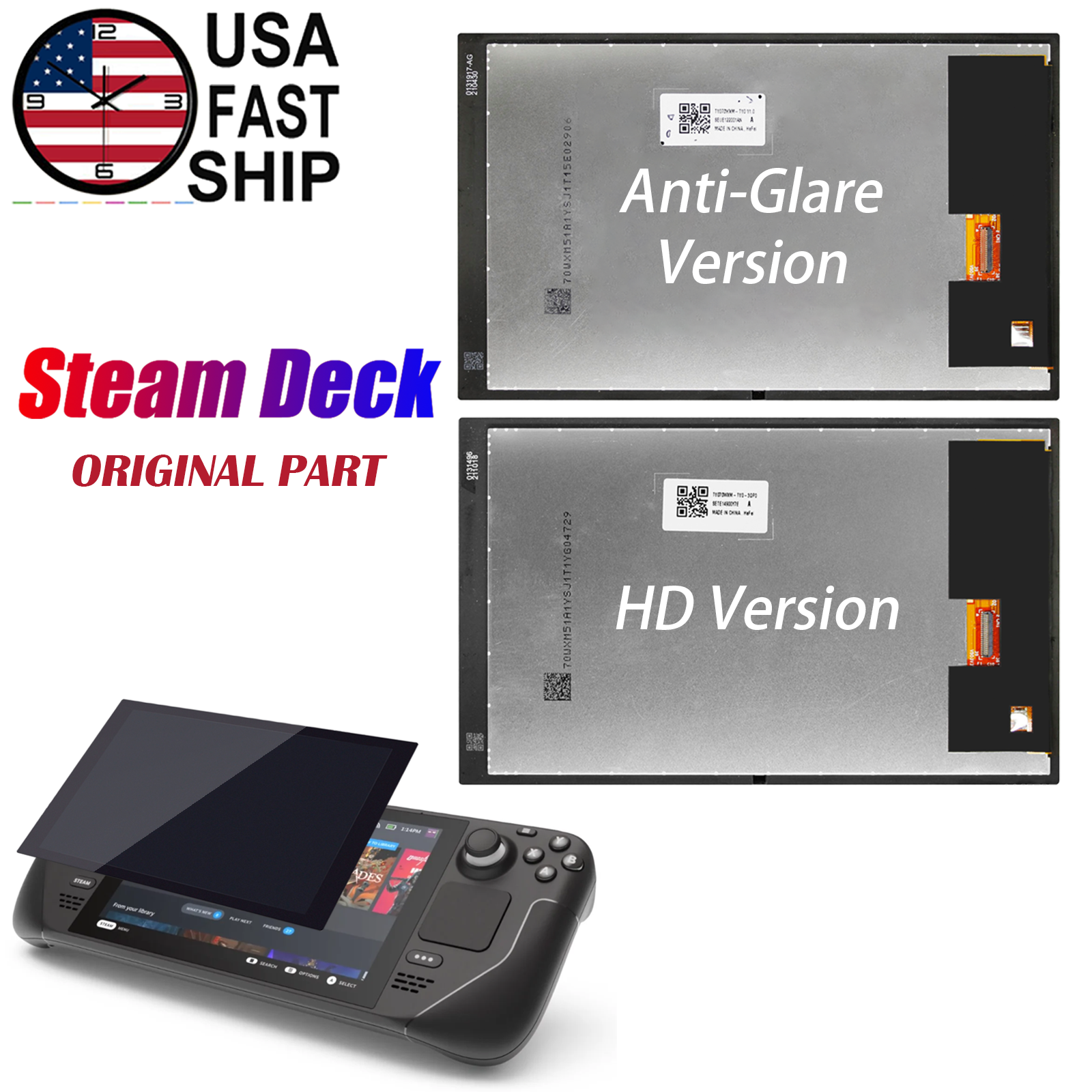 Original Digitizer LCD Display Touch Screen Assembly HD ISP For Valve Steam Deck