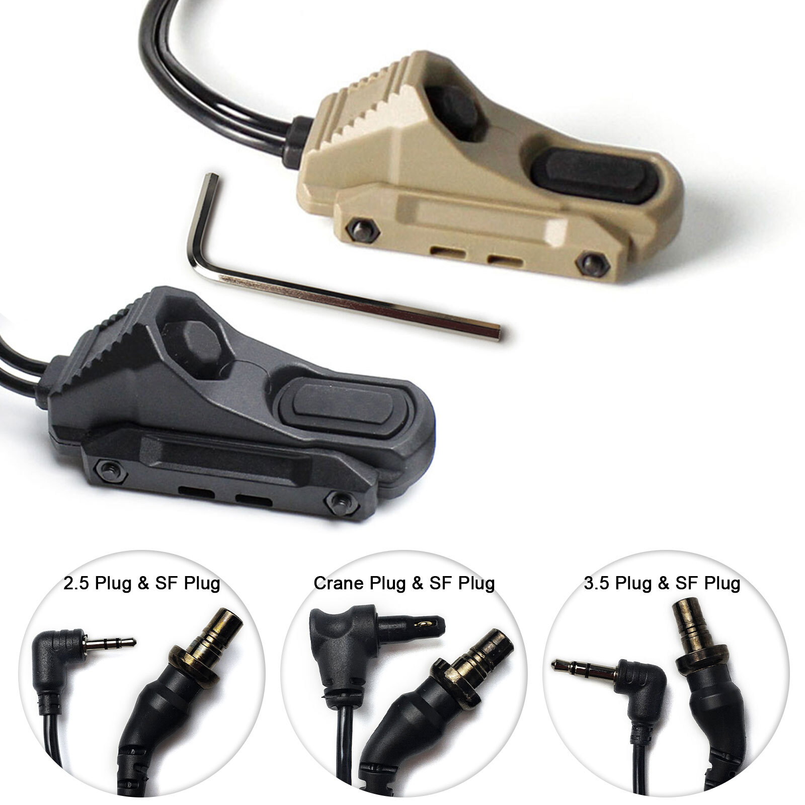 Hunting AXON DUAL Switch Button Crane for Flashlight Laser Combo Accessories