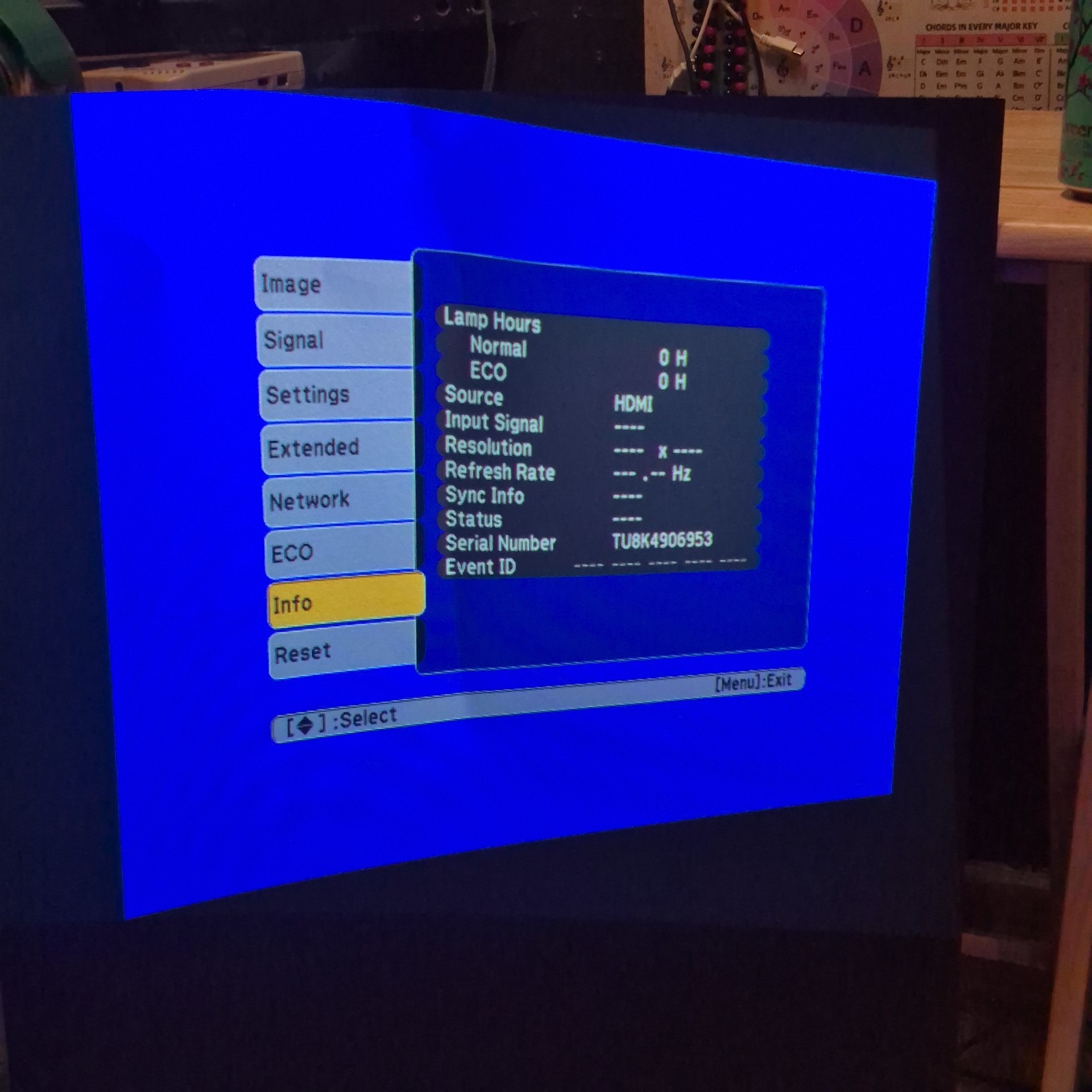 Epson EX3220 Tri-LCD Projector 0 Lamp Hours