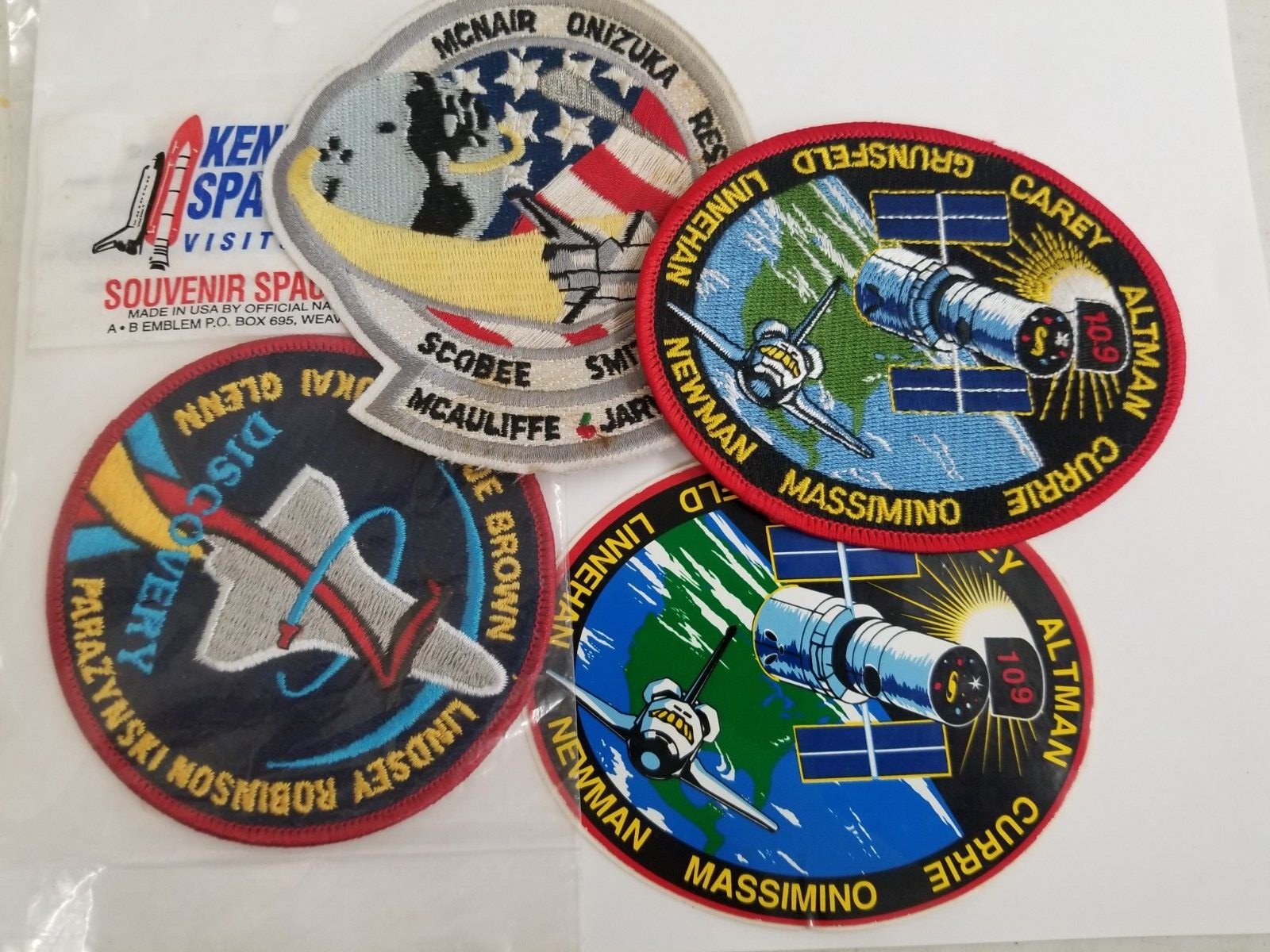 Lot of 3 NASA Patches + 1 NASA Sticker