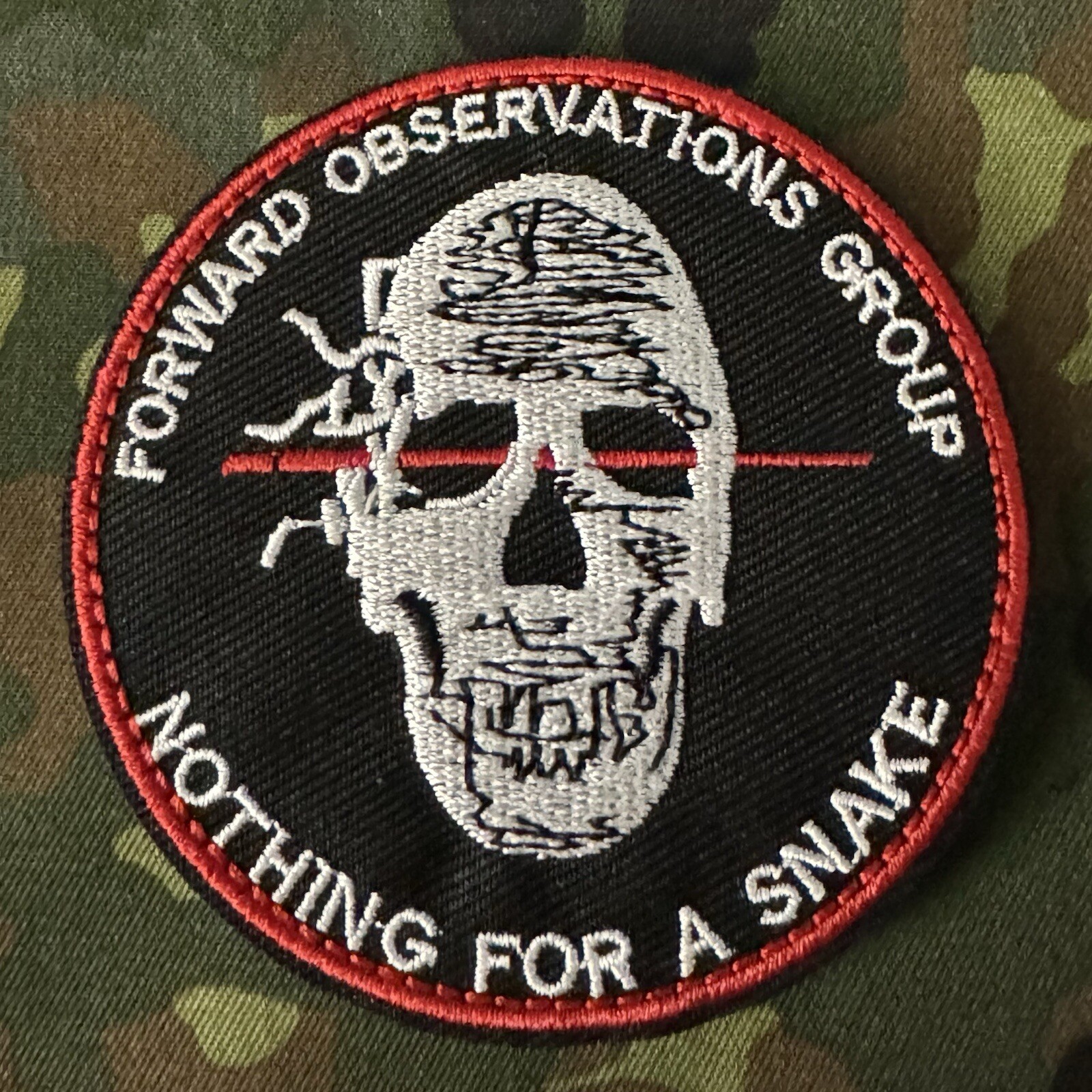 Forward Observations Group NOTHING FOR A SNAKE Embroidered Patch Hook/Loop FOG