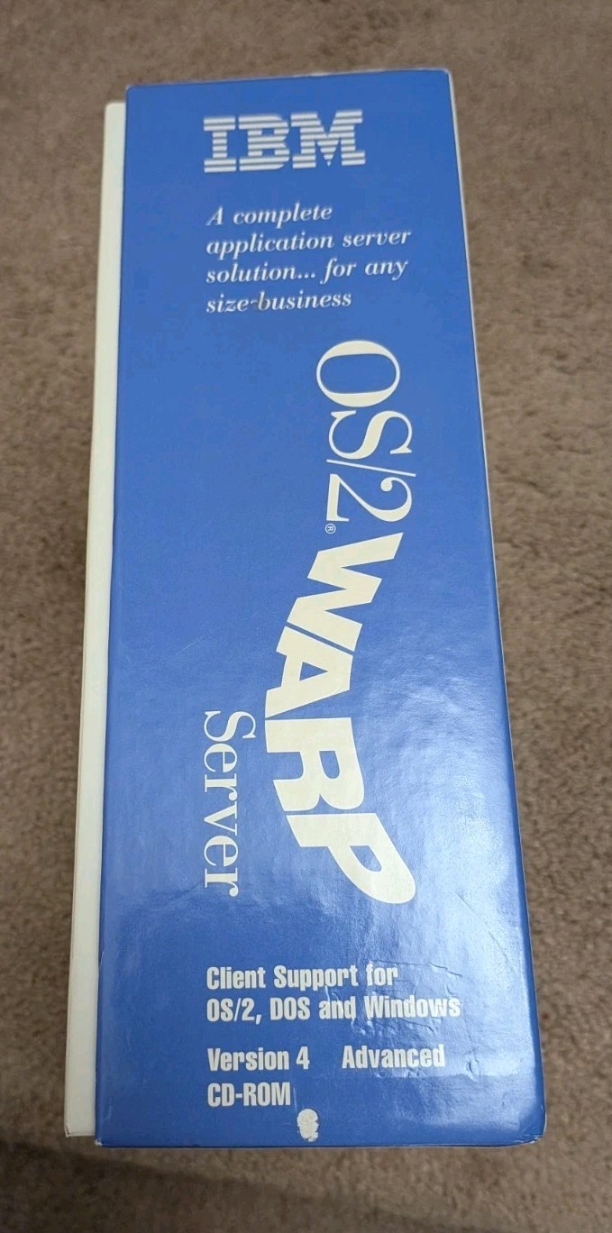 IBM OS/2 Warp Server Advanced Version 4 - VERY RARE - Complete in Box & Manuals