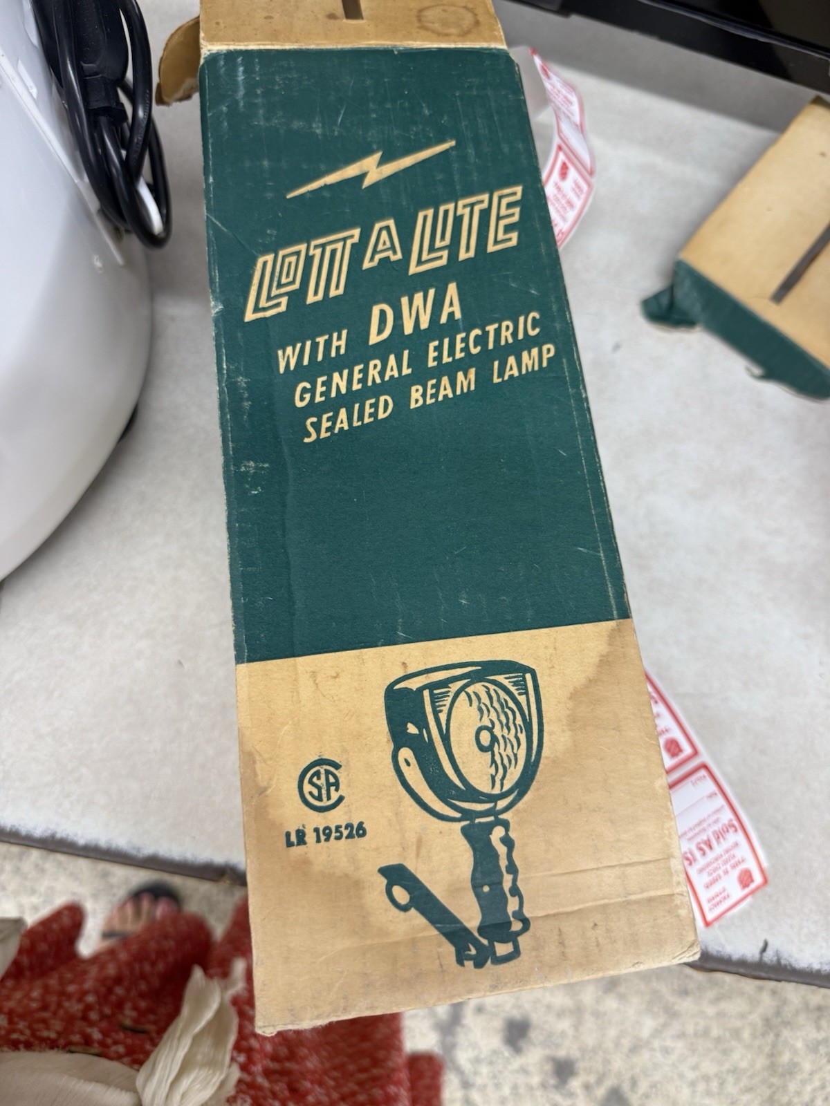 lott a lite lampe photo film controlled movie USA 220volt lamp vintage in box