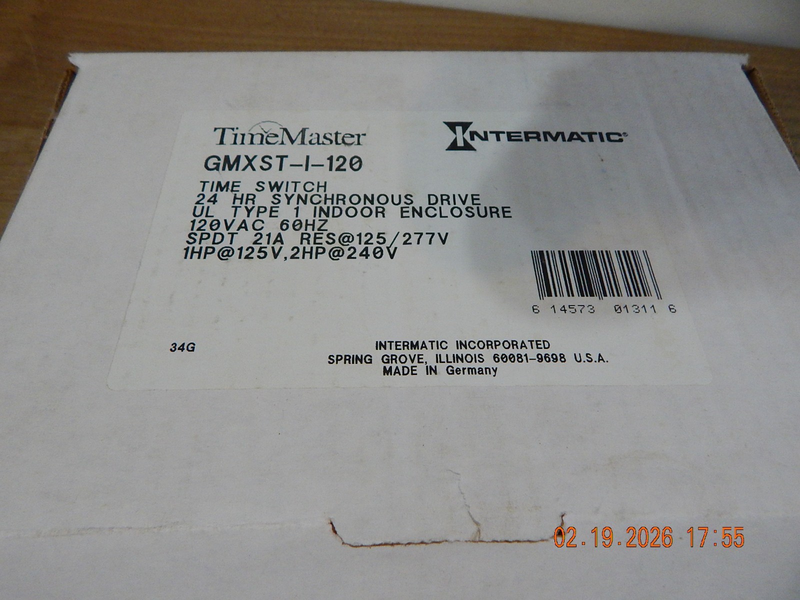 NEW OEM Intermatic GMXST-I-120 Time Control