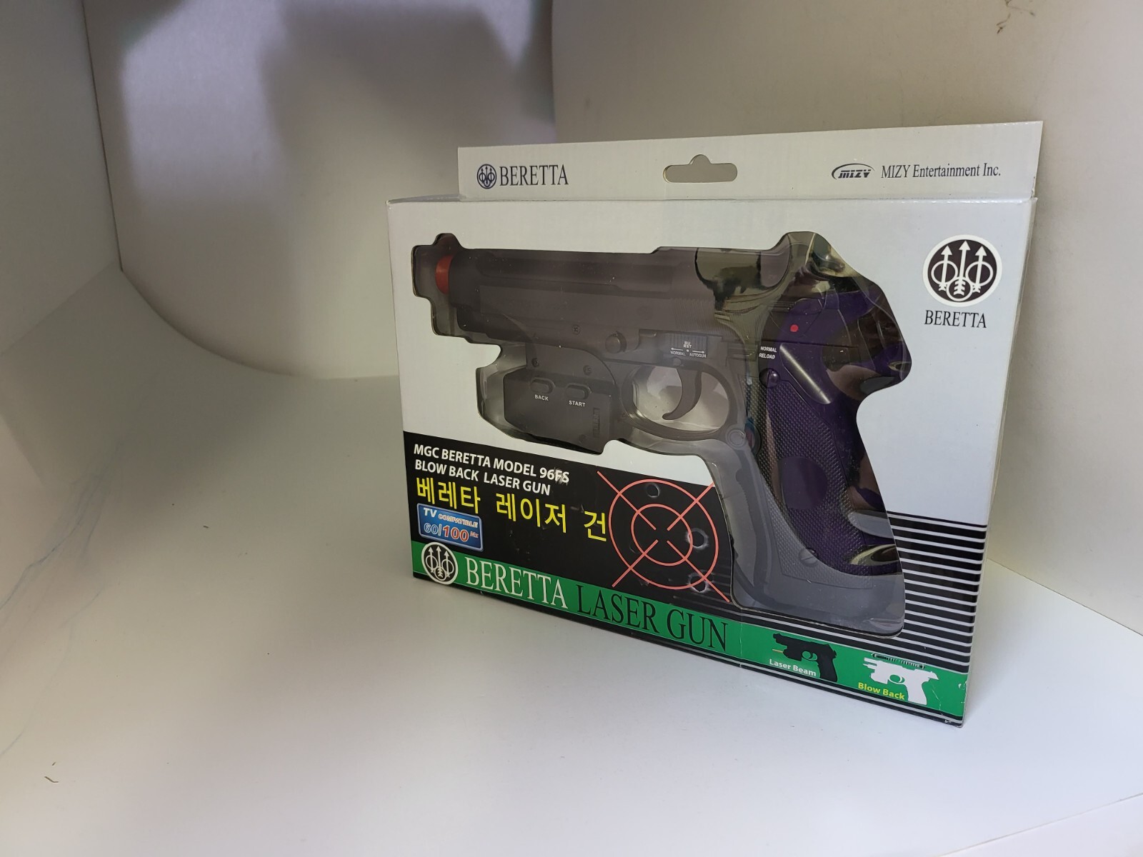 Beretta 92FS Light Gun W/Recoil Effect for Microsoft Xbox FOR CRT TUBE TYPE TV