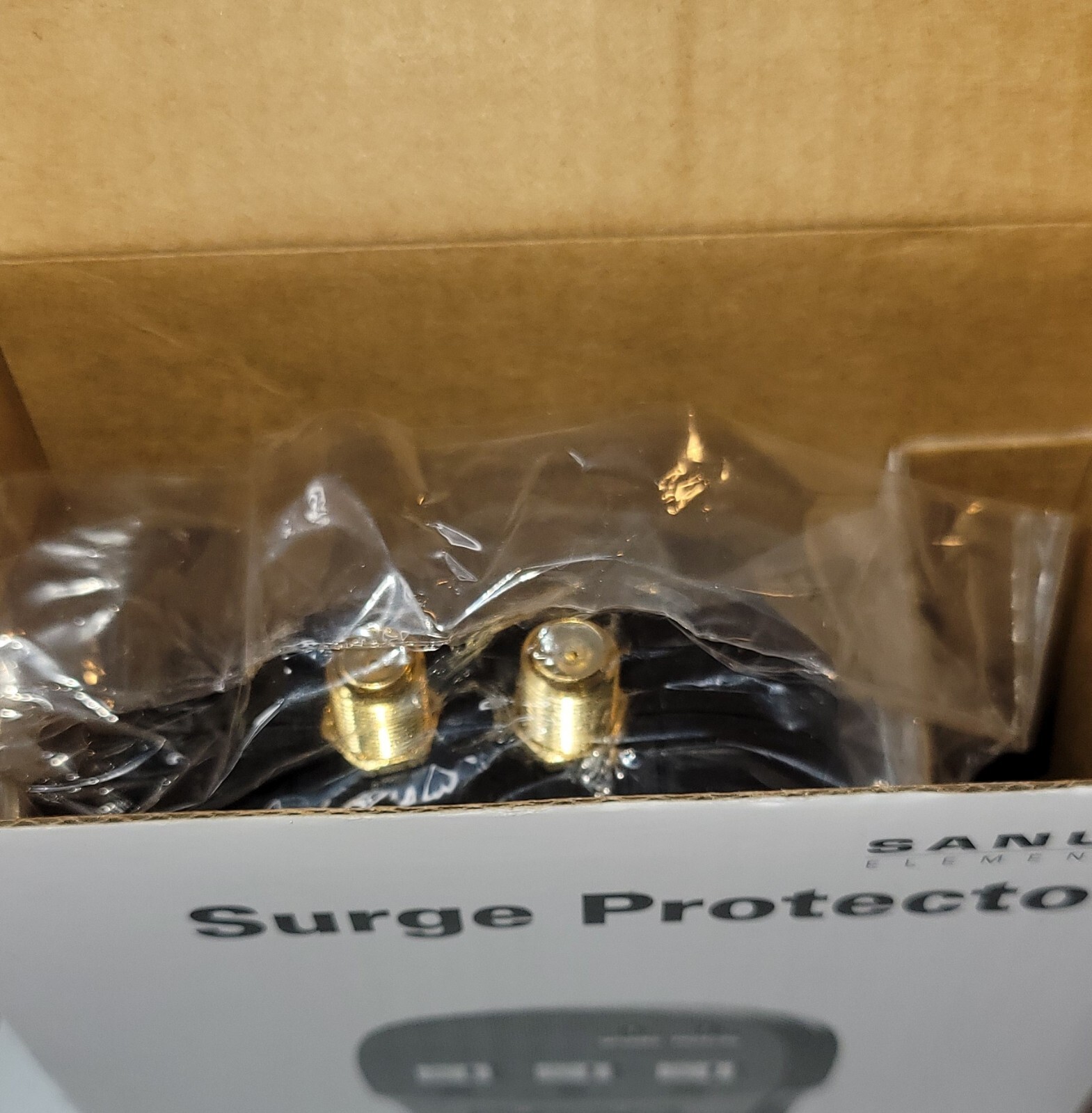 Surge Protector Sanus Elements Model #ELM201-B1 New In Open Box Phone & Outlet
