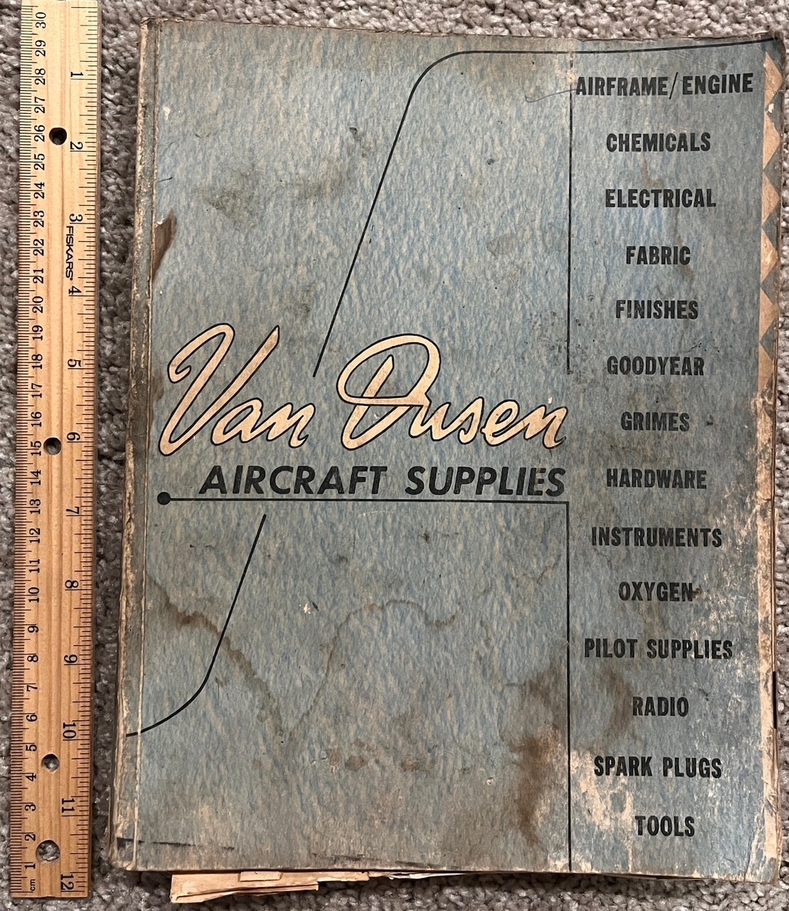 Van Dusen Aircraft Supplies Catalog w/ Ray-Ban Sunglasses Insert 1966 Vintage