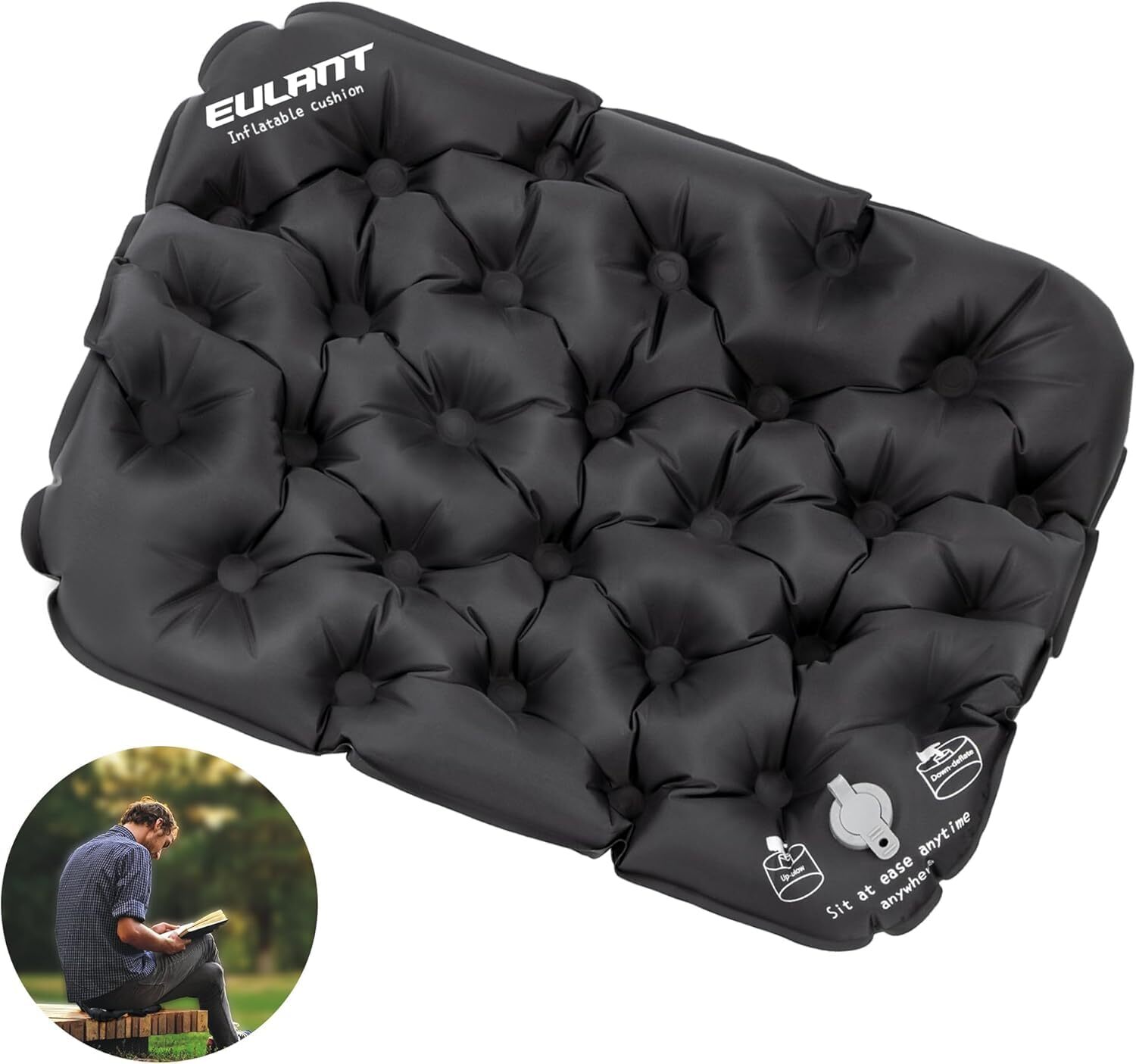 Lightweight Inflatable Seat Cushion Waterproof Air CushionPortable Travel Cus...