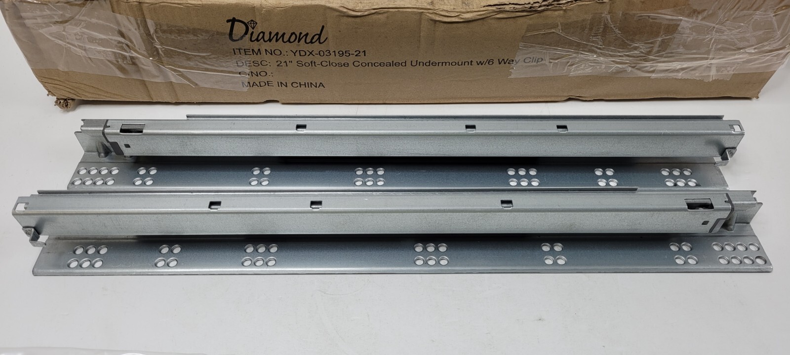 (6 Pairs) 21" Inch Undermount Soft Close Drawer Slides Rails Concealed