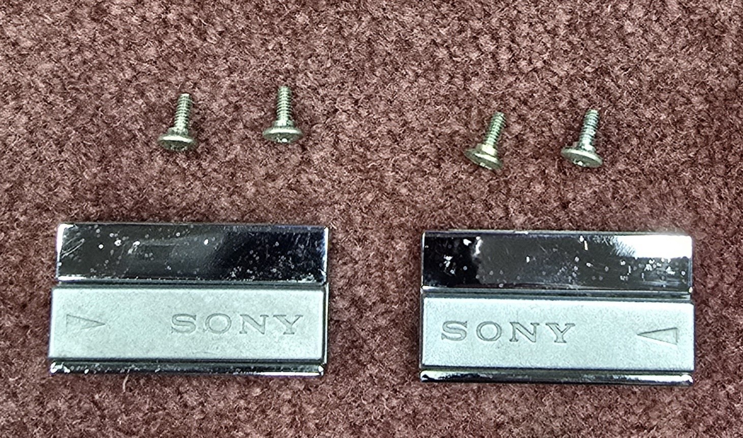 Sony TC-560 Set of 2 Left and Right Metal Cabinet Latches with Mounting Bolts