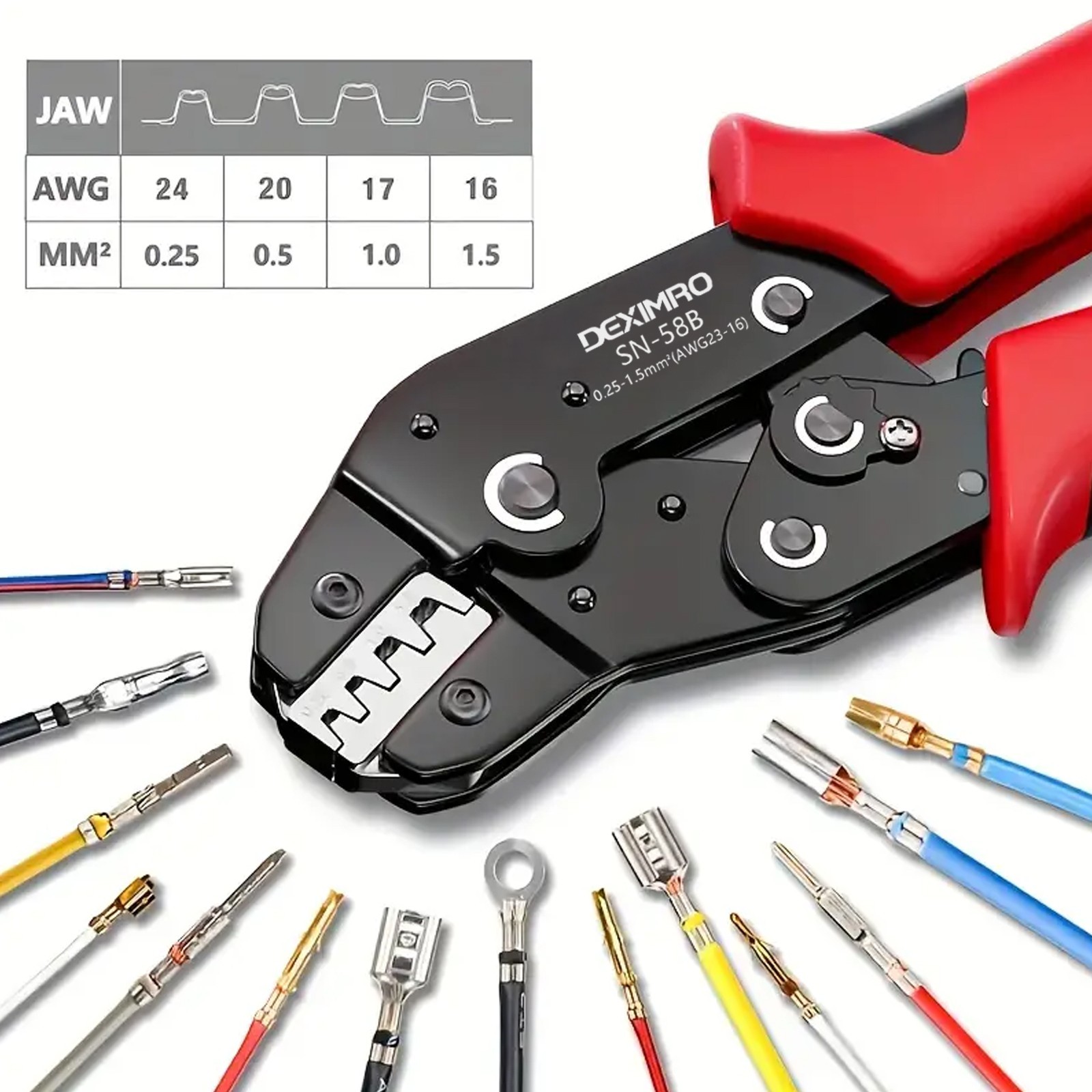 Automotive Terminal Crimper Tool for Connector Pins Wiring Harness