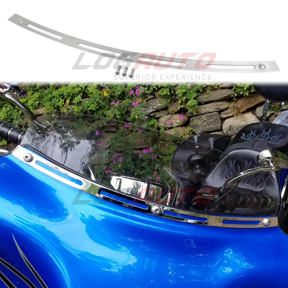 For Harley Electra Glide 1996-13 Fairing Windshield Trim Slotted Batwing Chrome