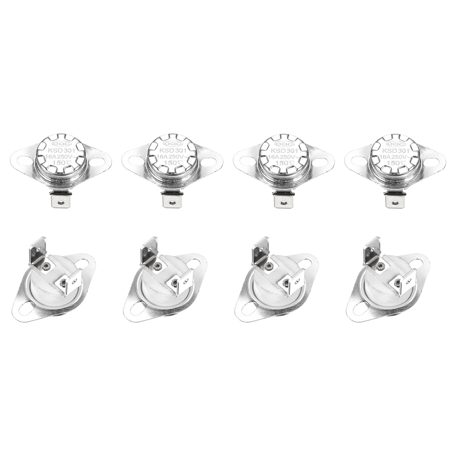 8 x KSD301 Thermostat 150°C/302°F 16A  N.C Adjust Snap Disc Temperature Switch