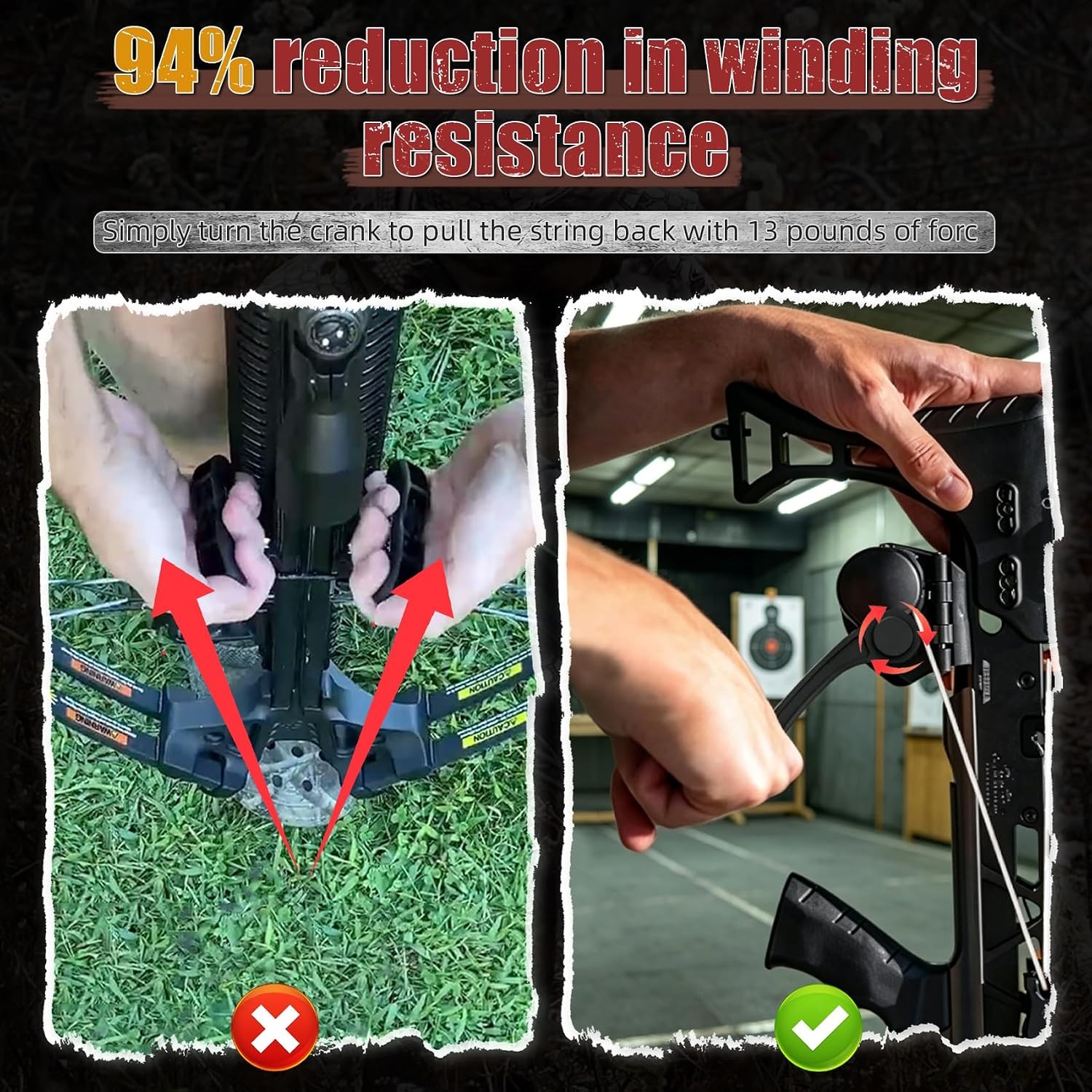 Upgraded BAR20020 Crank Cocking Device for Crossbow, Compatible with Barnett Cro