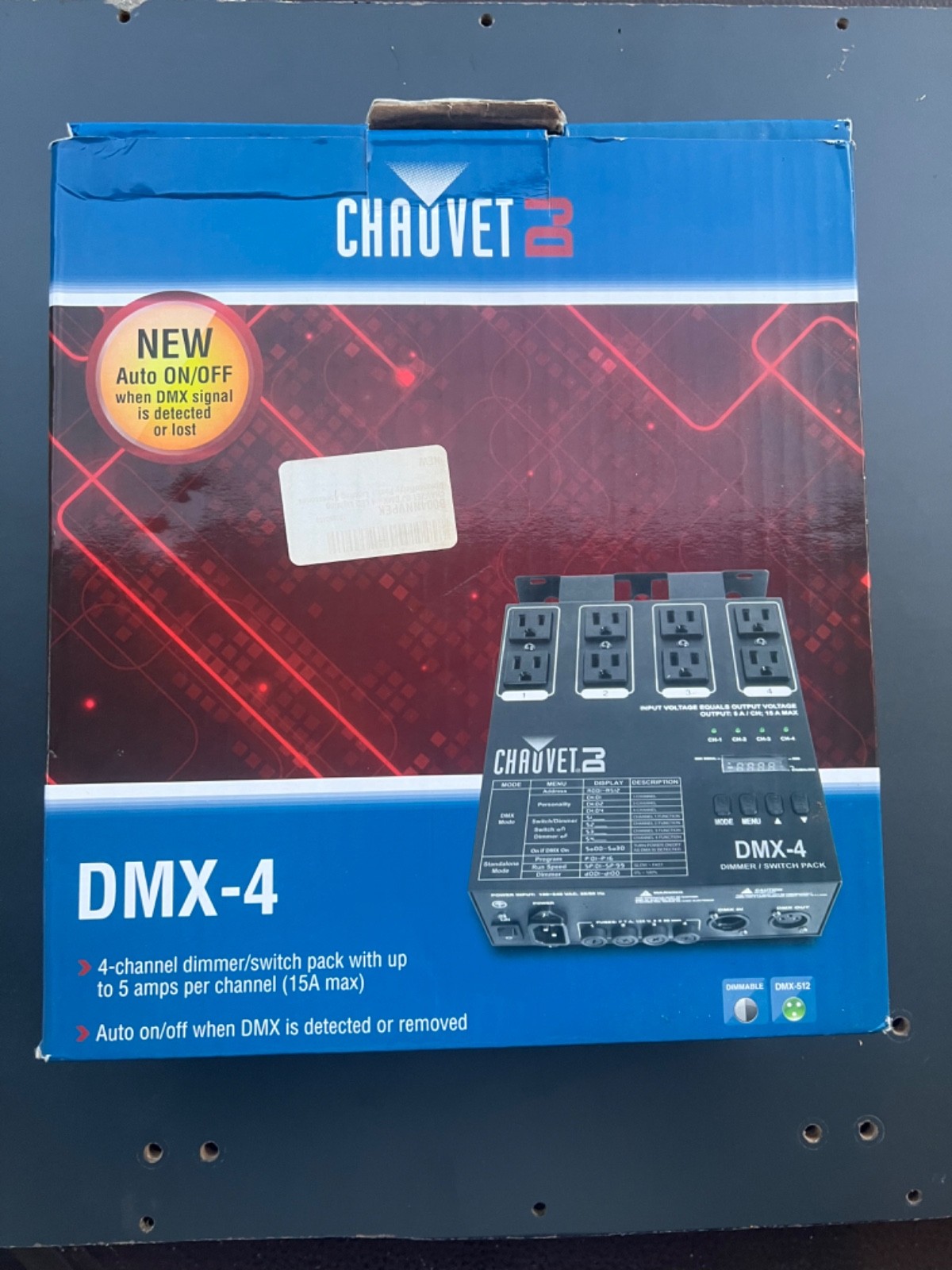 Chauvet DJ DMX-4 LED Lighting Dimmer/Relay Pack 4-Channel Dimmer/Switch Pack