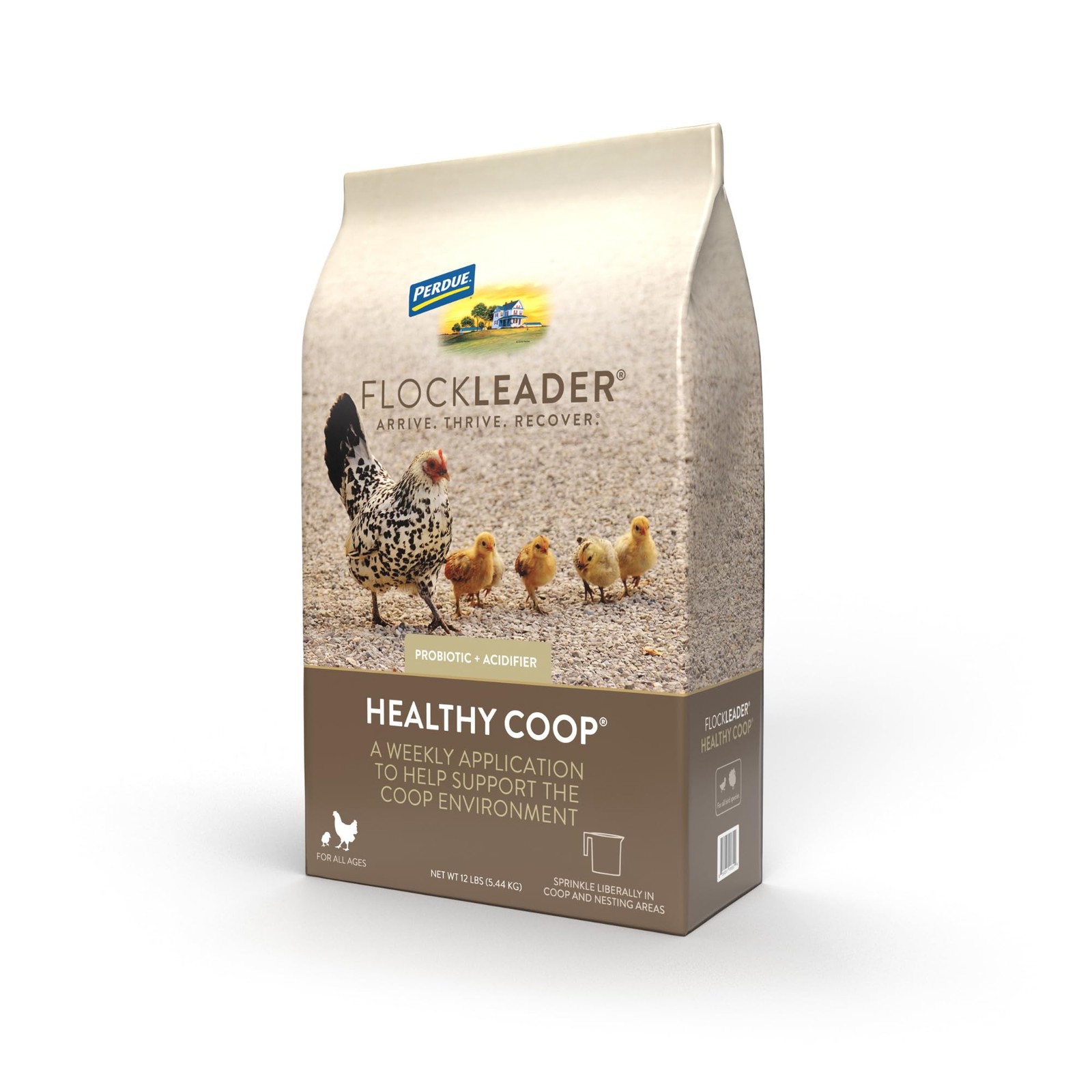 Healthy Coop, Litter Additive for Chicken Coop with Probiotic & Acidifier, Re...