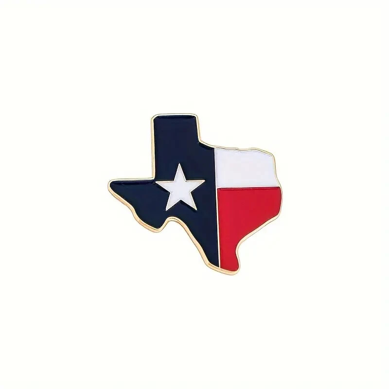 State of Texas Flag Pin, Metal Patriotic Lapel Pin