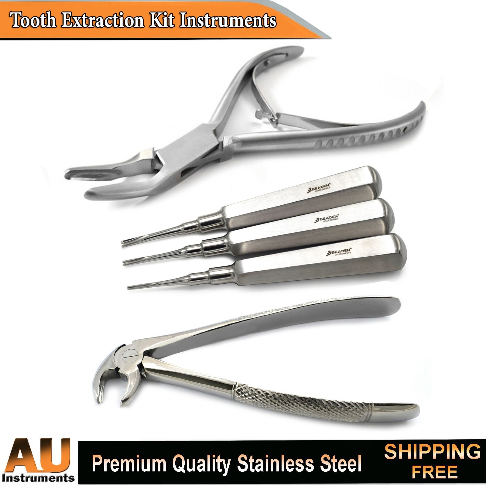 Dental Tooth Extraction Forceps Extracting & Coupland Elevators Loosening Root