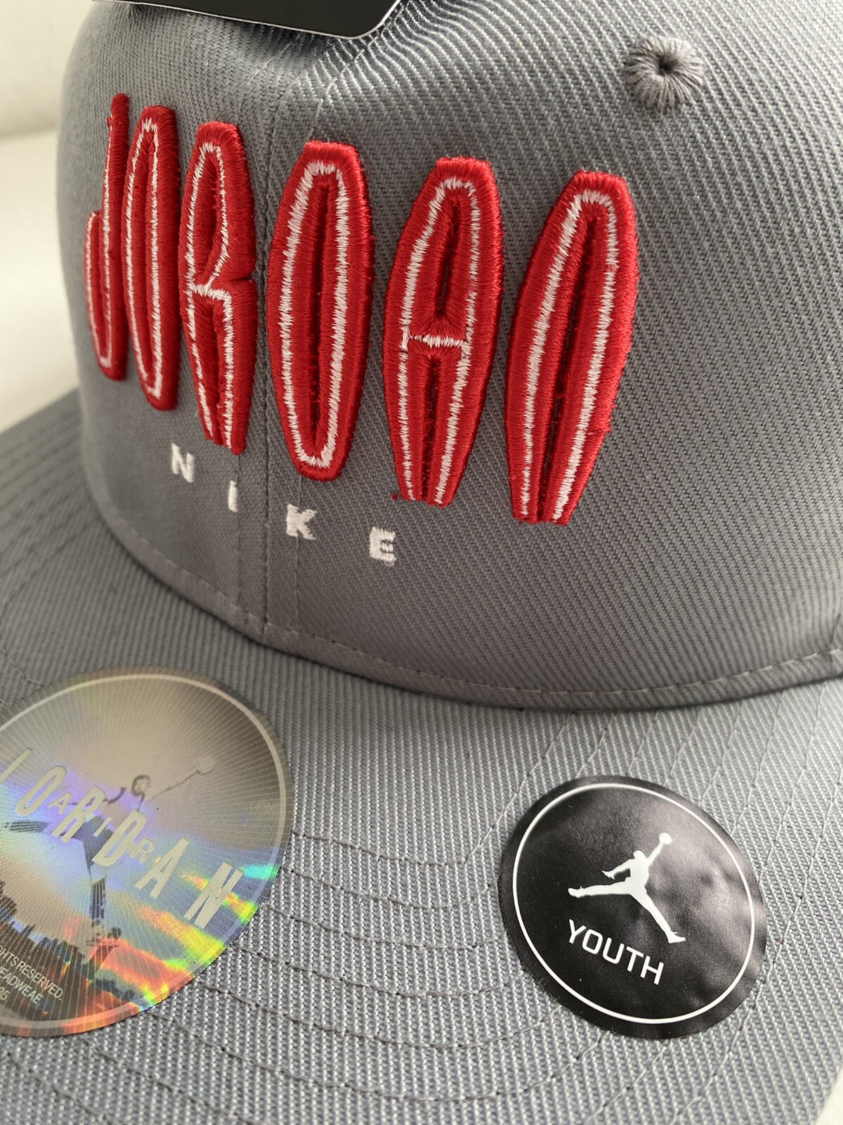 New NIKE Air Jordan Club Baseball Cap Hat Gray YOUTH BOYS NWT Jumpman Unisex